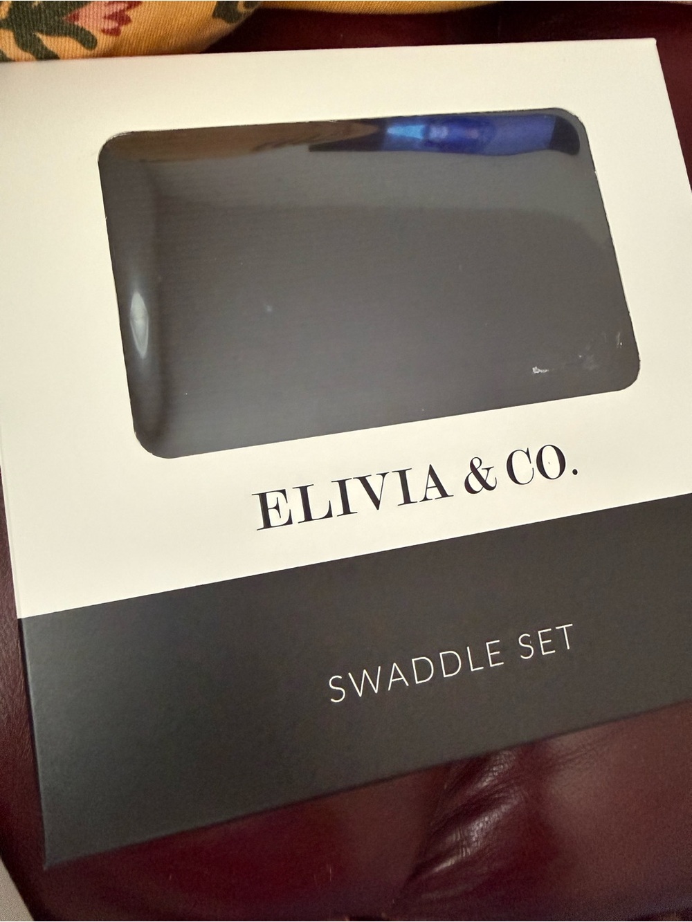 Elivia & Co. Black Swaddle and Hat Set